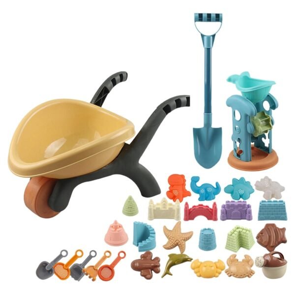 MERISHOPP® 28Pcs Sand Beach Toys Kids Playset for Boys Girls Gifts Trolley|Toys & Hobbies | Games | Other Games|28 Pieces Kids Beach Toys - Image 4