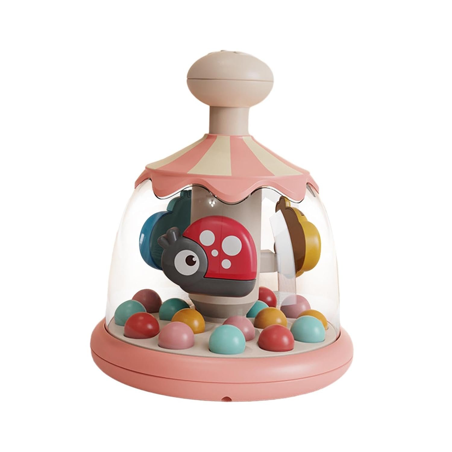 ATORSE™ Baby Press Carousel Toy Lightweight Learning Toys for 0-1 Years Old Children Pink|Baby | Toys for Baby | Developmental Baby Toys - Image 6