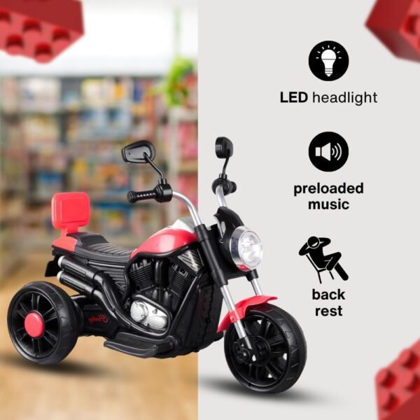 Kids Electric Scooter with Lights and Music, Rechargeable Battery Operated Ride-on Toy, Ages 1-4Years - Image 2
