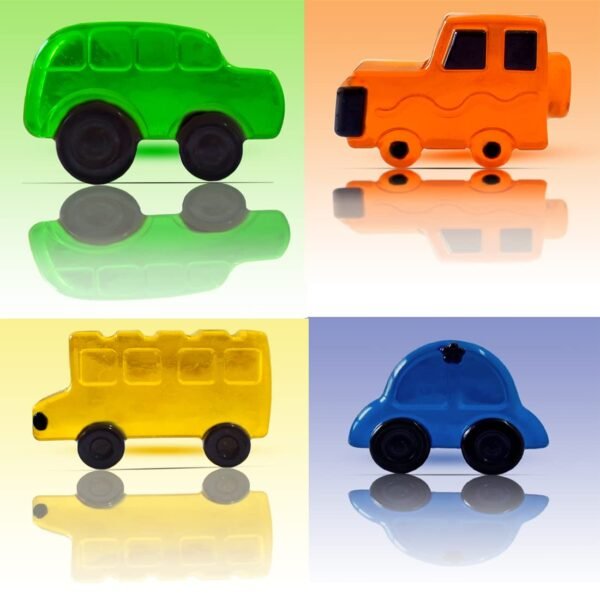 Handmade Kids Organic Toy Glycerin Car Soap 40 gms.x4 (Pack of 4) - Image 2