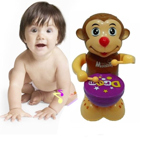 Happy Monkey Cartoon Drum Toy Toy for Kids Above 3+ Years | Birthday Gift, Birthday Return Gift - Image 2