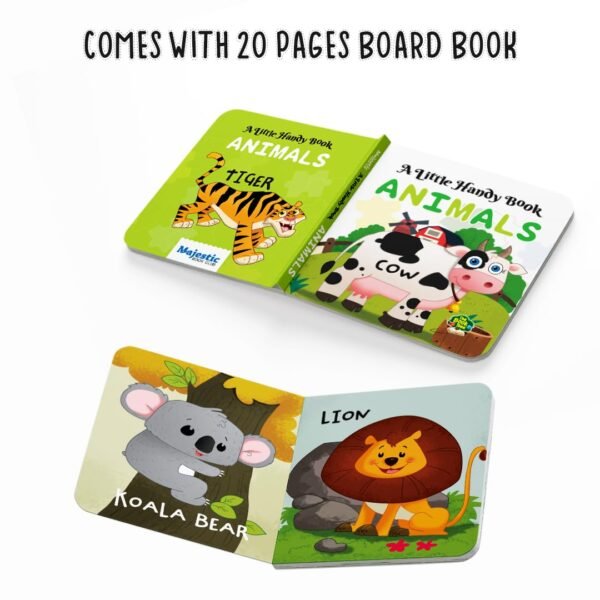Animal Puzzle for Kids - 60 Piece Animals Jigsaw & Toddler Puzzles with 1 Board Book,Educational Toy for Cognitive Development | Fine-Motor Skills | Age 2+ by Majestic Book Club - Image 2