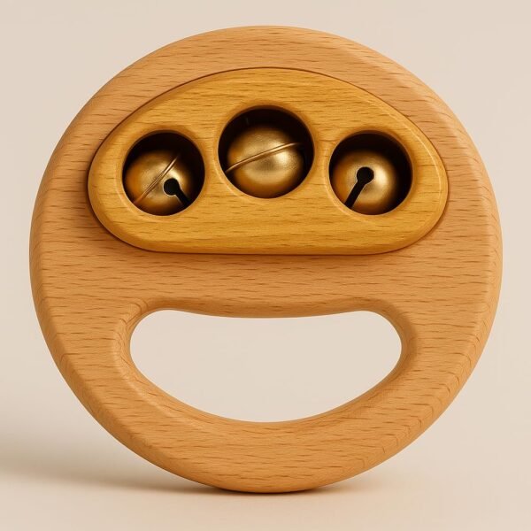 HippoToys Wooden Rattle Set, Baby Toys for 0 to 6 Months, Jhunjhuna for Baby 0 to 1 Years, Newborn Toys 0-3 Months, Wooden Gift Set for 3-6 Months, Montessori Toy for New Born, Safe & Non-Toxic - Image 5