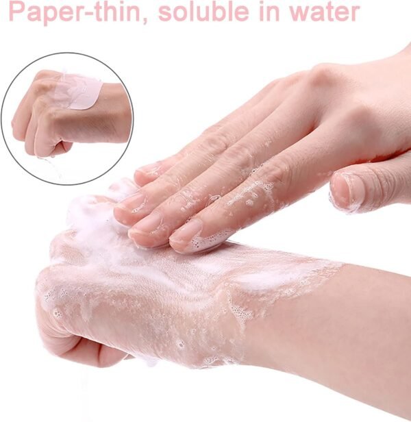 Fab Diamond Paper Soap Strips For Travel Essentials For Women Men -Travel Accessories Dissolvable Soap Sheets For Hand Wash, Soap Paper Soap For Kids Soap Sheets For Travel Soap Tube Box (*Box Sope-2) - Image 2