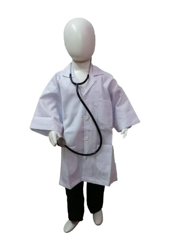 BookMyCostume Doctor Physician White Coat with Stethoscope Medical Professional Community Helper Kids Fancy Dress Costume 2-3 years