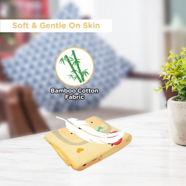 Mee Mee Micro Fiber Baby Bath Towel for New Born | Wash Cloth, Quick Absorbent, Extra Soft Cotton Towels for Kids/Toddlers/Infants/Babies, Pack of 1, Orange 70X110 CM - Image 5