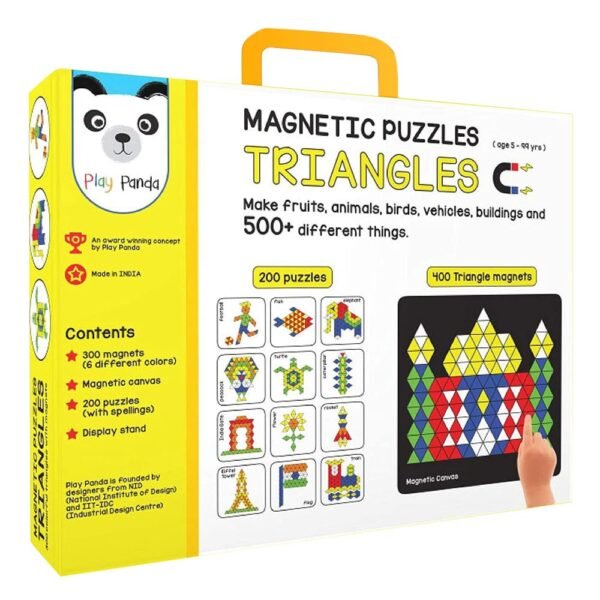 Hopscotch Boys and Girls Canvas Magnetic Puzzle Triangles 5 Pcs in Multi Color For Ages 5-8 Years (RRA-1426051) - Image 2