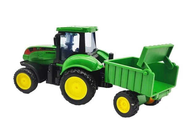Farm Tractor Toy with Trolley for Kids, Agricultural Vehicle with Detachable Wagon Vehicle Gift for 3+ Year Boys - Image 4