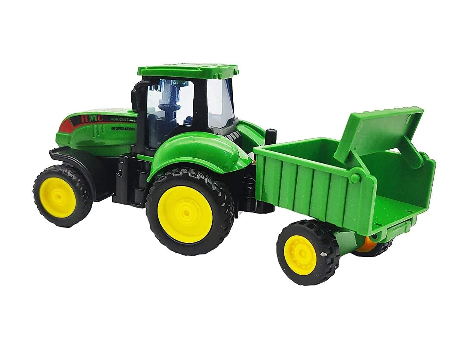 Farm Tractor Toy with Trolley for Kids, Agricultural Vehicle with Detachable Wagon Vehicle Gift for 3+ Year Boys - Image 4