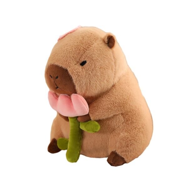 bnf® Capybara Stuffed Animal Plush Accompany Sleep Toy for Adults Kids Boys Girls Flower 30cm