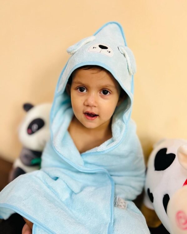 Hooded Baby Towel - Premium Soft Baby Bath Towel for Bathtub for Newborn, Infant - Ultra Absorbent, Natural Baby Stuff Towel for Boy and Girl (Elephant, Bear, Kitty & Puppy) (Puppy) - Image 4