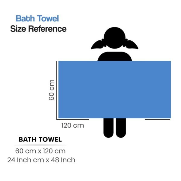 UrbanLeaf Premium Microfiber Kids Bath Towels Quick Drying Towels for Unisex Kids Cartoon Print Baby Towel for Boys and Girls (Pack of 1, Blue) - Image 2