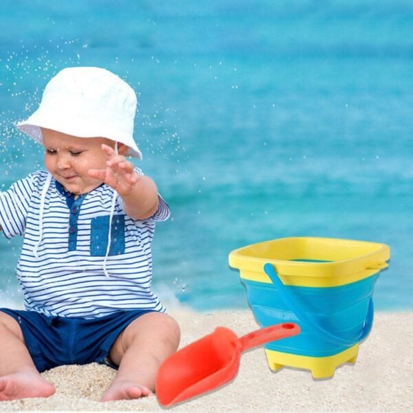 MERISHOPP® Sand Pail Can Tools PVC Birght Adjustable for Playing Girls Blue|Toys & Hobbies | Games | Other Games|1 Piece Telescopic Bucket - Image 2