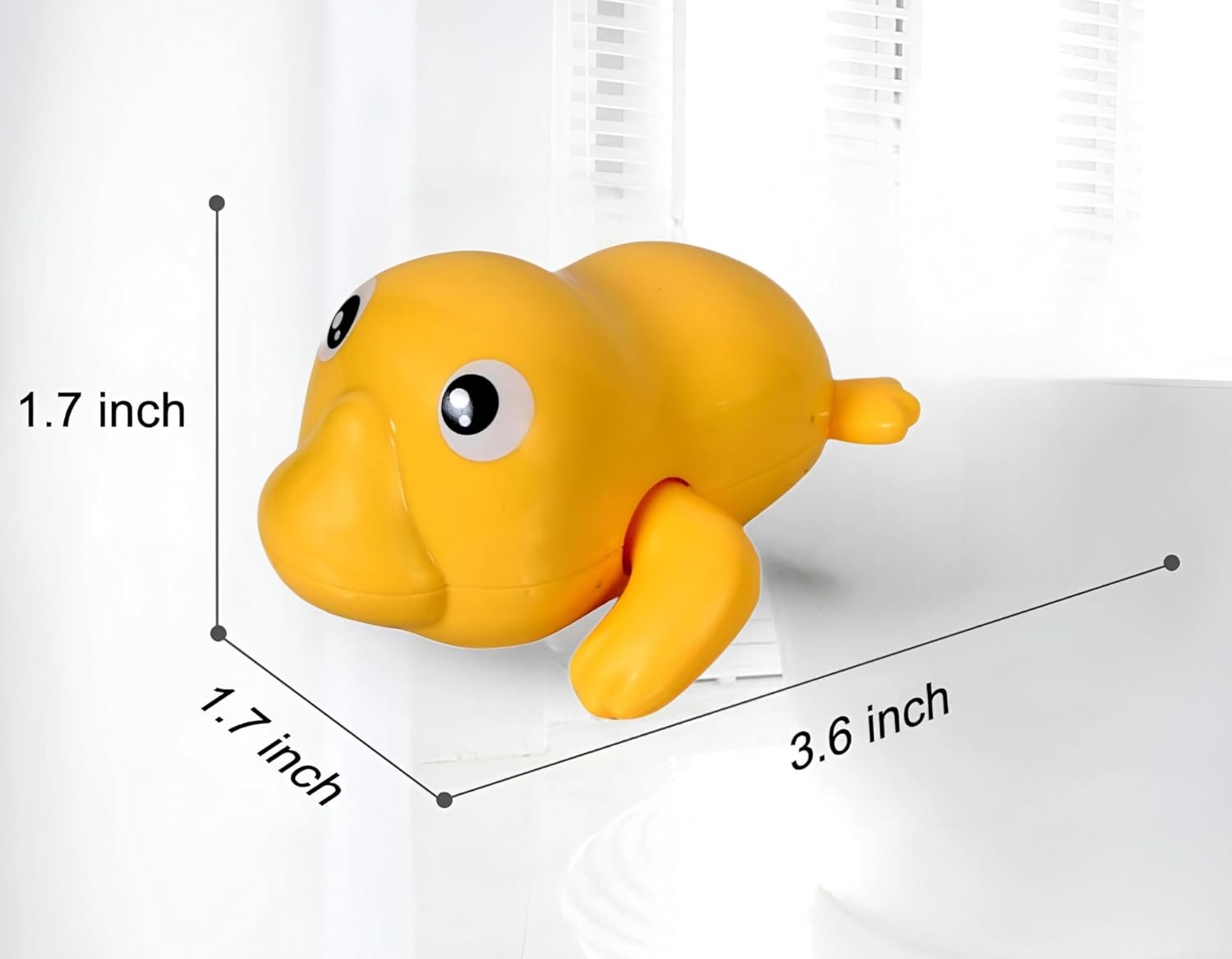 COSMOBABY Premium (Duck & Walrus Combo) Bath Toys, Cute Swimming Bath Toys for Toddlers 1-3, Floating Wind Up Toys for 1-5 Year Old Boy Girl, New Born Baby Bathtub Water Toys, Proudly Made in India - Image 2