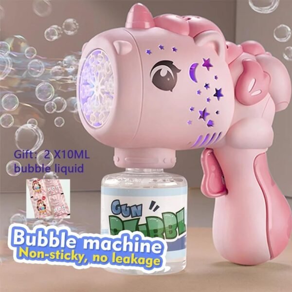 Goyal\'s Bubble Machine Gun with Colorful Lights for Kids Automatic Bubble Gun Leak-Proof Design with 1 Bubble Solution - Image 3