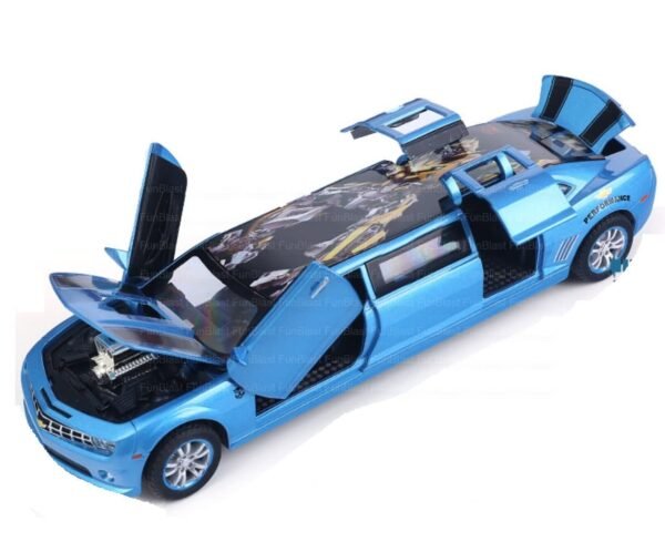 FunBlast Die-Cast Metal Car Toy - 1:32 Scale Model Toy Car, Pull Back Friction Power Toy Vehicles for Kids, Toy Car with Music and Light, Toy Car for Boys, Kids, Children (Blue)