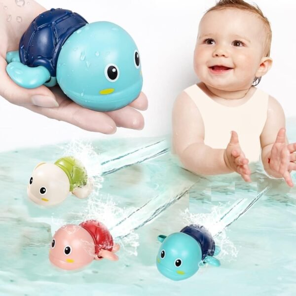 Swimming Turtle Bath Toy for Babies, Floating Toys for Kids Tub, Cute Bathing Toys for Toddlers, Bathing Toys for Baby for 0-3 Years (Pack of 1, Multicolor)