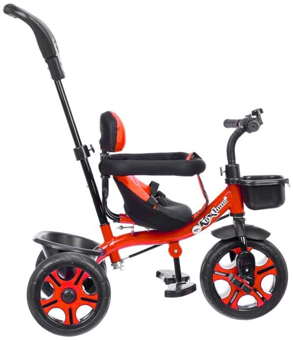Tricycle for Kids with Comfy Seat - The Parent\'s Choice for 1-5 Years Old, 30kg Max, Luxurious & Durable Trike. Advanced Parental Control Handle and Safety Belt, Red - Image 2
