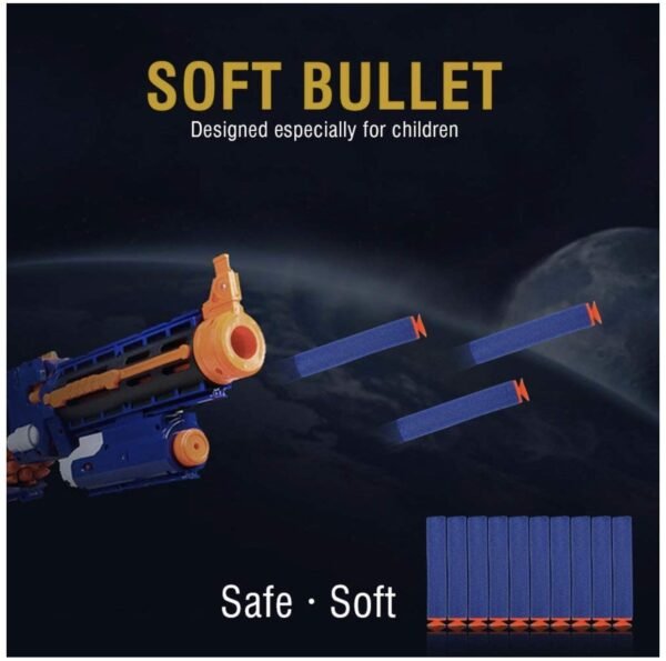 Toy Cloud Hot Fire Gun Bullet Soft Foam Dart for Nerf Gun Toy Refill Pack 100 Pcs Sticky Head Darts for Nerk N-Stike Elite Guns, Multicolor - Image 6