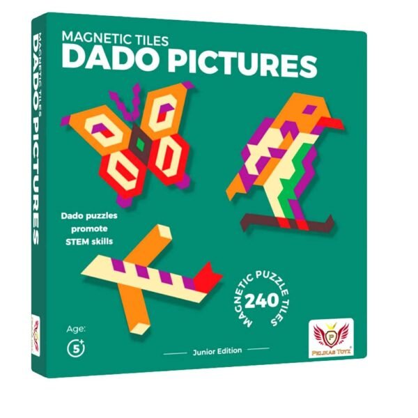 Magnetic Tile Puzzle for Kids 5 to 7 Year Old| Learning and Educational| Magnalogix Toys Games Dados| Junior Edition