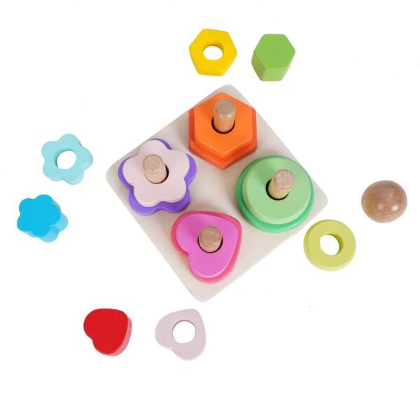 Wooden Geometry Colour Recognition Shape Sorters Toys for Kids Kids Toys Kids Games Indoor Games Kids Toys for 2-5 Years Kids Games Toys for 3 Year Old Boy Toys for 3+ Year Old boy (2) - Image 2