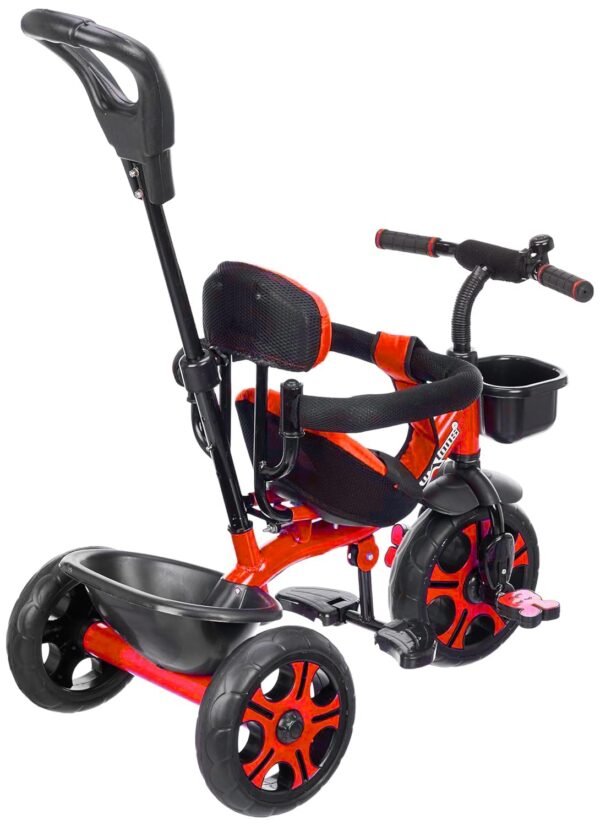 Tricycle for Kids with Comfy Seat - The Parent\'s Choice for 1-5 Years Old, 30kg Max, Luxurious & Durable Trike. Advanced Parental Control Handle and Safety Belt, Red - Image 3
