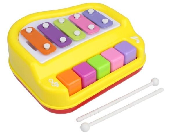 Webby 2 in 1 Baby Piano Xylophone Toy | 8 Multicolored Key | Preschool Montessori Educational Musical Learning Piano Cum Xylophone Toy for 1-3 Years Old Baby, Toddlers, Kids, Girls & Boys (Small) - Image 6