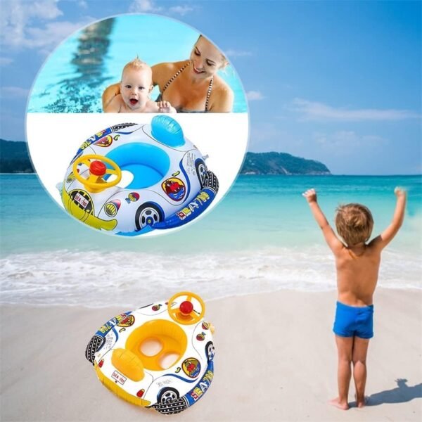 Swim Ring for Kids Inflatable Swimming Pool Tube for 1-5 Years Baby Girl Boys Swimming Pool Accessories Water Floating Tube seat raft(multicolour/1pcs) (Design 1) - Image 6