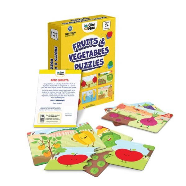 Combo Set of 3 Jigsaw Puzzles for Kids | 2-Piece Animals, Transport, Fruits & Vegetables Puzzles | Educational Toy for Cognitive Development | Fine-Motor Skills | Age 1, 2 & Above - Image 5