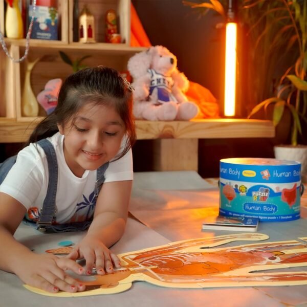 Human Body Puzzle Box for Kids I 50+ Jigsaw Puzzle Pieces & 1 Informative Board Book I Educational Toy for Children Age 3+ I for Children by Majestic Book Club - Image 5