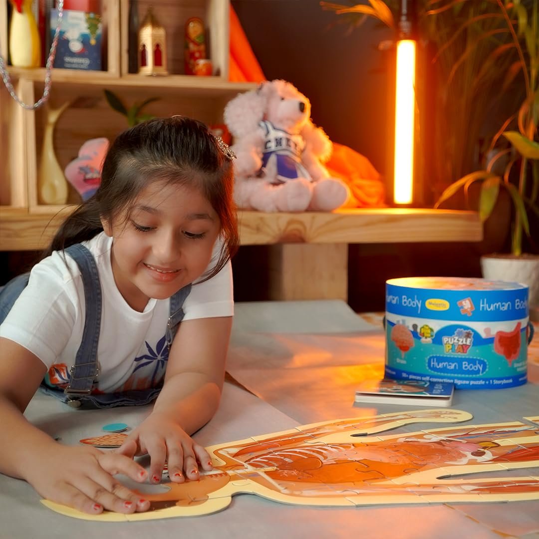 Human Body Puzzle Box for Kids I 50+ Jigsaw Puzzle Pieces & 1 Informative Board Book I Educational Toy for Children Age 3+ I for Children by Majestic Book Club - Image 5