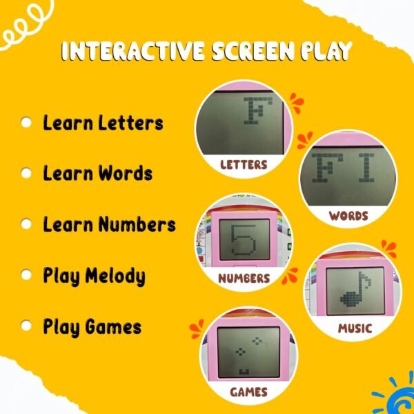 Wembley Educational Kids Laptop For 2-5 Years Boys Girls Computer Toys For 3 Years Ideal Birthday Gift Fun Activity Learning Alphabet,Letter,Words,Games,Mathematics,Music,Logic Memory Tool - Blue - Image 3