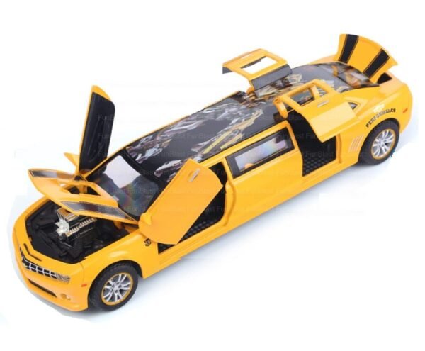 FunBlast Die-Cast Metal Car Toy - 1:32 Scale Model Toy Car, Pull Back Friction Power Toy Vehicles for Kids, Toy Car with Music and Light, Toy Car for Boys, Kids, Children (Yellow) - Image 6