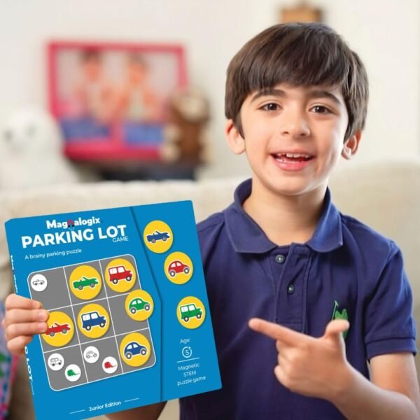 Mind Game Brain 5 Year Old Educational Toys, Gift for Boys Girls Age of 5 to 7 Years Old, Magnalogix Magnetic Games for Kids, Parking Lot Junior - Image 2
