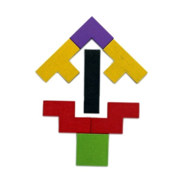 Tetris Puzzle for Kids,Wooden Russian Blocks, Wood Intelligence Puzzle, Brain Teasers Games, Tangram Jigsaw Intelligence Puzzle Educational Gift for Kids,Building Blocks 40pcs, Ages 3-8 Years. - Image 6
