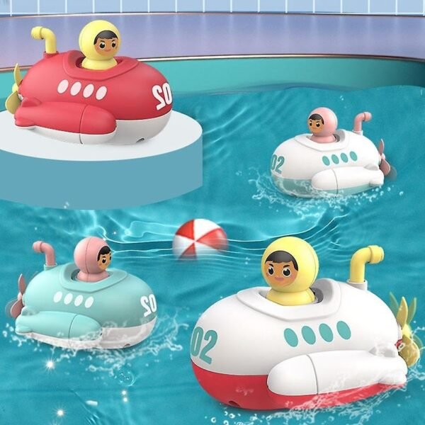 Swimming Bath Toys for Toddlers Kids Cute Floating Wind Up Water Toys for Babies 1 2 3 4 5 Years Boy Girl New Born Baby Bathtub Pool Toys Gift for Baby, Pack - 1 (Boat, 1) - Image 2