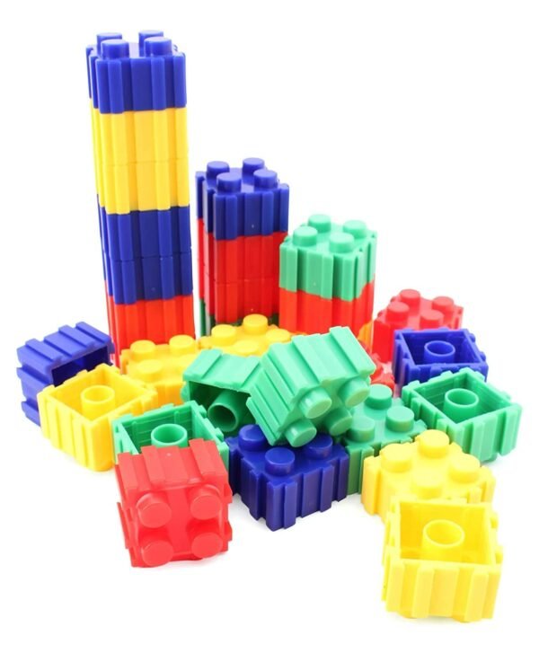 Little Fingers 3 in 1 Beads Play/Nuts & Bolts/Tower Blocks Combo Puzzle Sets Beads for Kids Early Learning, Multicolor - Image 3