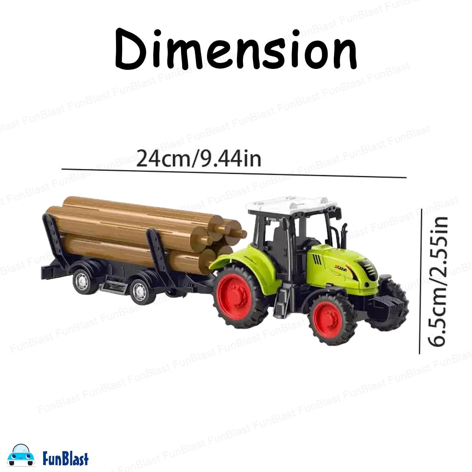 FunBlast DIY Farm Truck Toy for Boys; Construction Vehicle Toys for Kids - Friction Powered Toy Trucks for Boys;Girls & Toddlers - Multicolor - Image 3