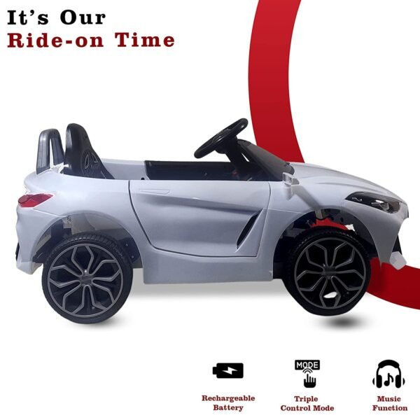 Z Car Battery Operated Ride on car for Kids with Remote & Manual Drive (1-6 Yrs) White - Image 3