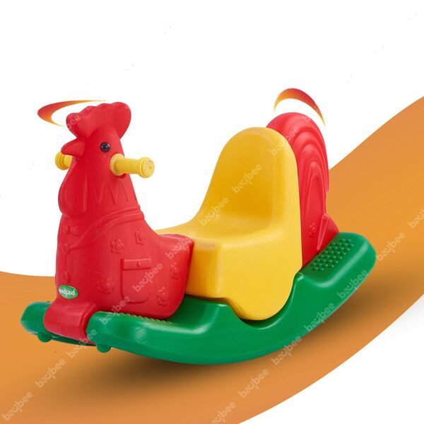 BAYBEE Baby Boys and Girls Rocking Chair Plastic Horse for Kids/Toddlers Ride-on Toy Rocker Indoors and Outdoors for 1-3 Years (Red)