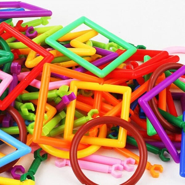 Smart Stick Kids Building Blocks Toys - Smart Stick with Different Shapes Block Game for 3-8 Years Old Kids Boys & Girls,Multi Color,200 Piece,Multicolor - Image 4
