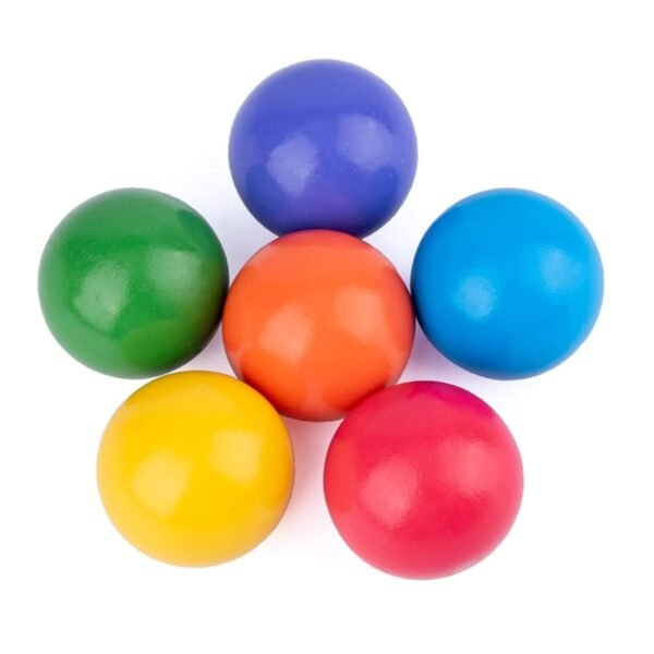 bnf® 6 Pieces Montessori Rainbow Balls Color Sorting Toys for Children Girls Boys - Image 6