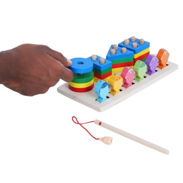 Wooden Sorting and Stacking-Magnetic Fishing Toy Set Toys for Kids Kids Toys Kids Games Indoor Games Kids Toys for 2-5 Years Kids Games Toys for 3 Year Old Boy Toys for 3+ Year Old boy - Image 4