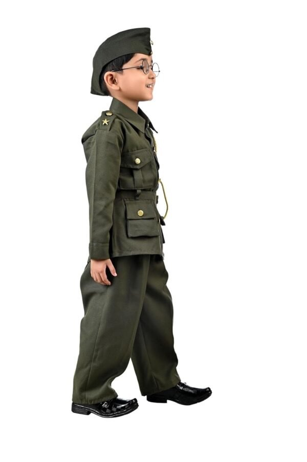 BookMyCostume National Hero Freedom Fighter Kids Fancy Dress Costume - Green 2-3 Years - Image 3