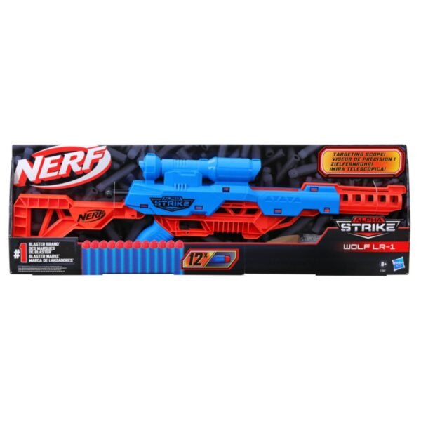 Nerf Alpha Strike Wolf LR-1 Blaster with Targeting Scope, 12 Nerf Darts, Toys for Kids Teens and Adults, Fun Gift Toy for Boys, Birthday Gift Toy for Kids Ages 8+ - Image 4