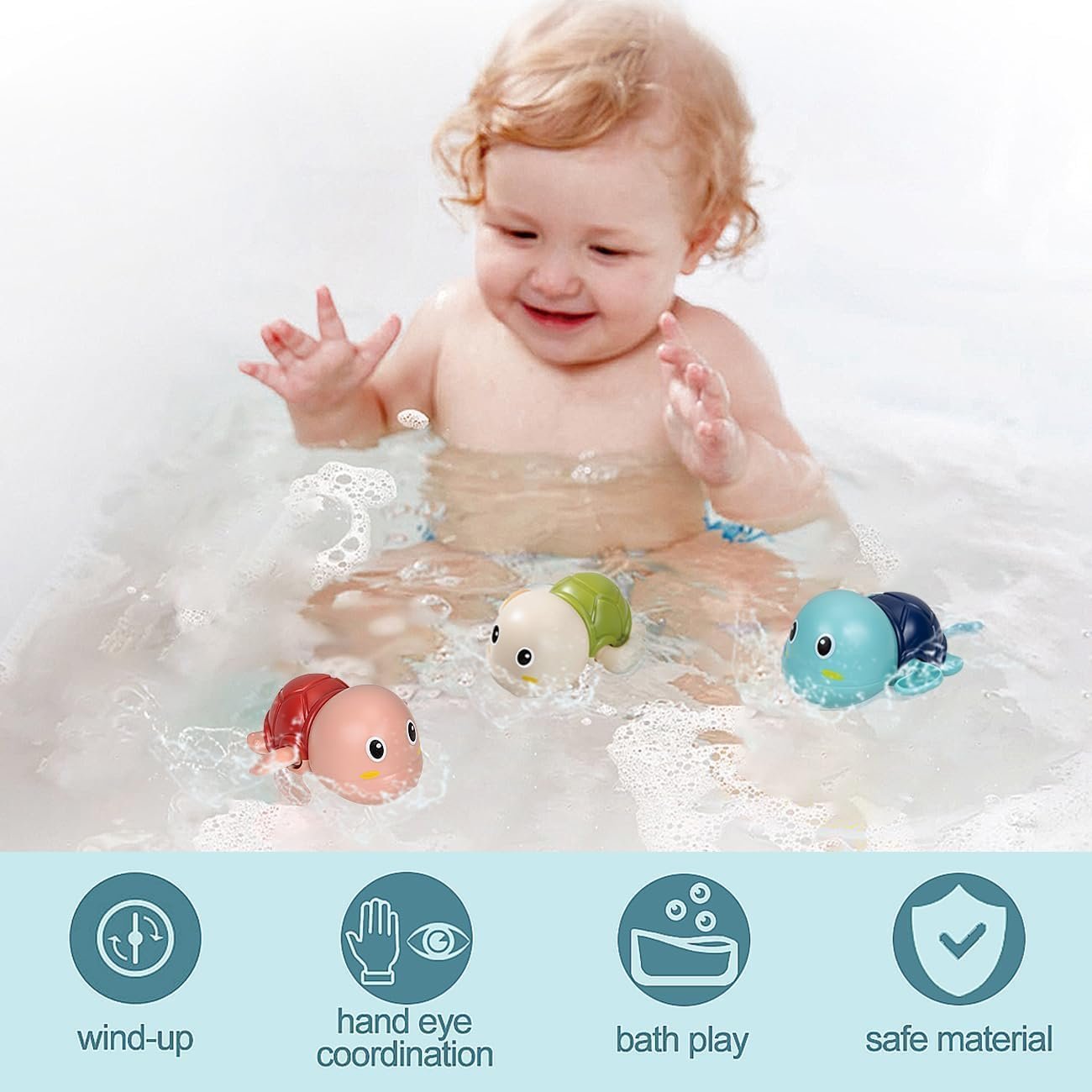 Cute Bathing Toys for Toddlers, Bathtub Toys for Baby Boys & Girls, 0-3 Years (Pack of 1, Multicolor) - Image 5