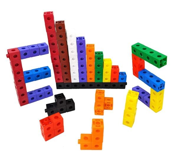 Kids Blocks Construction Building Toys Set Stacking Bricks-Kids Building Block Toys for 3-8 Years Old Kids Boys & Girls,Multicolor (100 PCS Cube Blocks) - Image 3