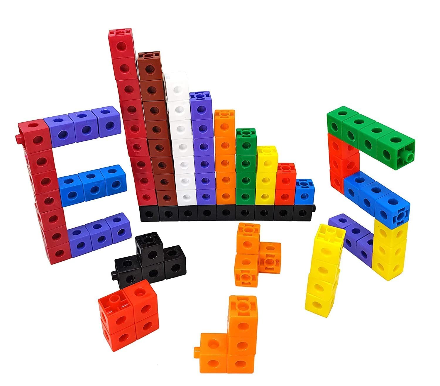 Kids Blocks Construction Building Toys Set Stacking Bricks-Kids Building Block Toys for 3-8 Years Old Kids Boys & Girls,Multicolor (100 PCS Cube Blocks) - Image 3