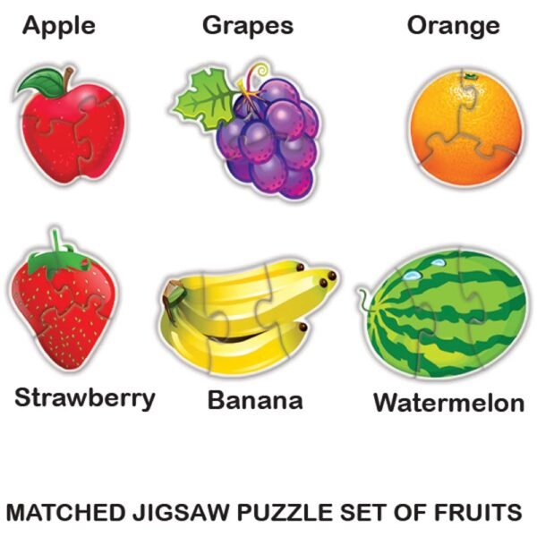 TOYKRAFTT Chunky Infant Floor Puzzle Toy, 3 Piece Puzzles for Kids Age of 2-3 Years, Fruit Puzzles for Toddlers Boys Girls, Educational Toys My First Fruits Jigsaw Puzzle - Image 6