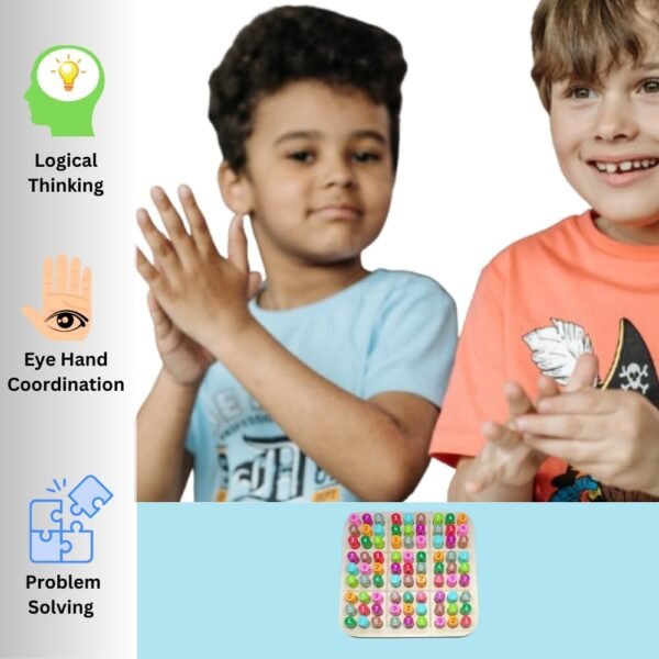 Colourful Wooden Sudoku Game | Fun Sudoku Puzzle Game Toy Challenge for 6+ Years | Educational Board Games for Primary School Kids | Math Brain Teaser Indoor Game Puzzle for Adults and Family - Image 6